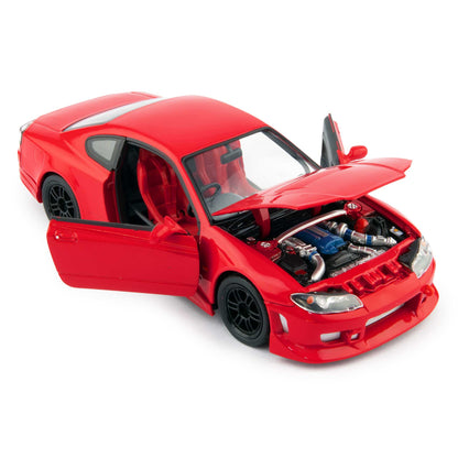 Nissan Silvia S-15 RS-R Diecast Model Car red - 1:24 Scale-Welly-Diecast Model Centre