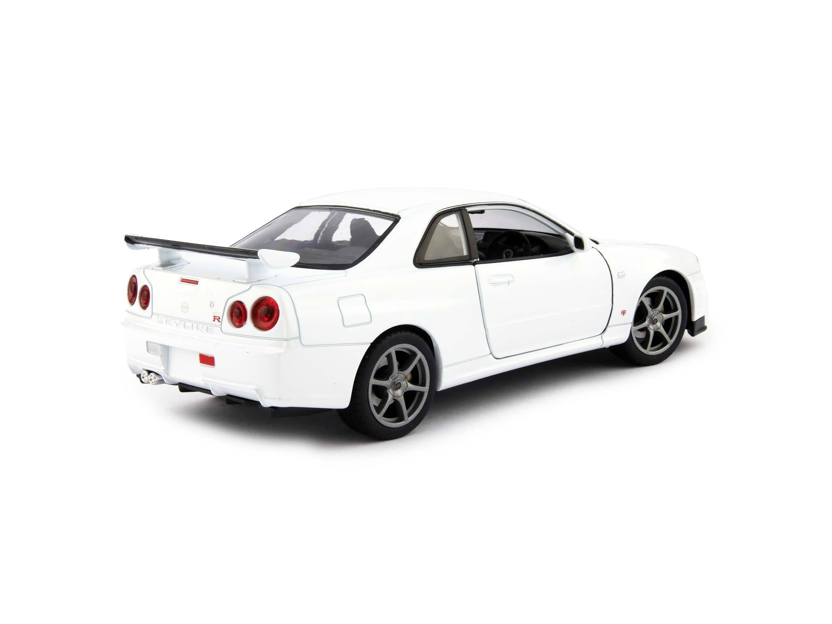 Nissan Skyline GT-R (R34) Diecast Model Car white - 1:24 Scale-Welly-Diecast Model Centre