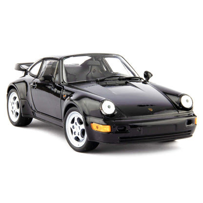 Porsche 911 Turbo Diecast Model Car black - 1:24 Scale-Welly-Diecast Model Centre