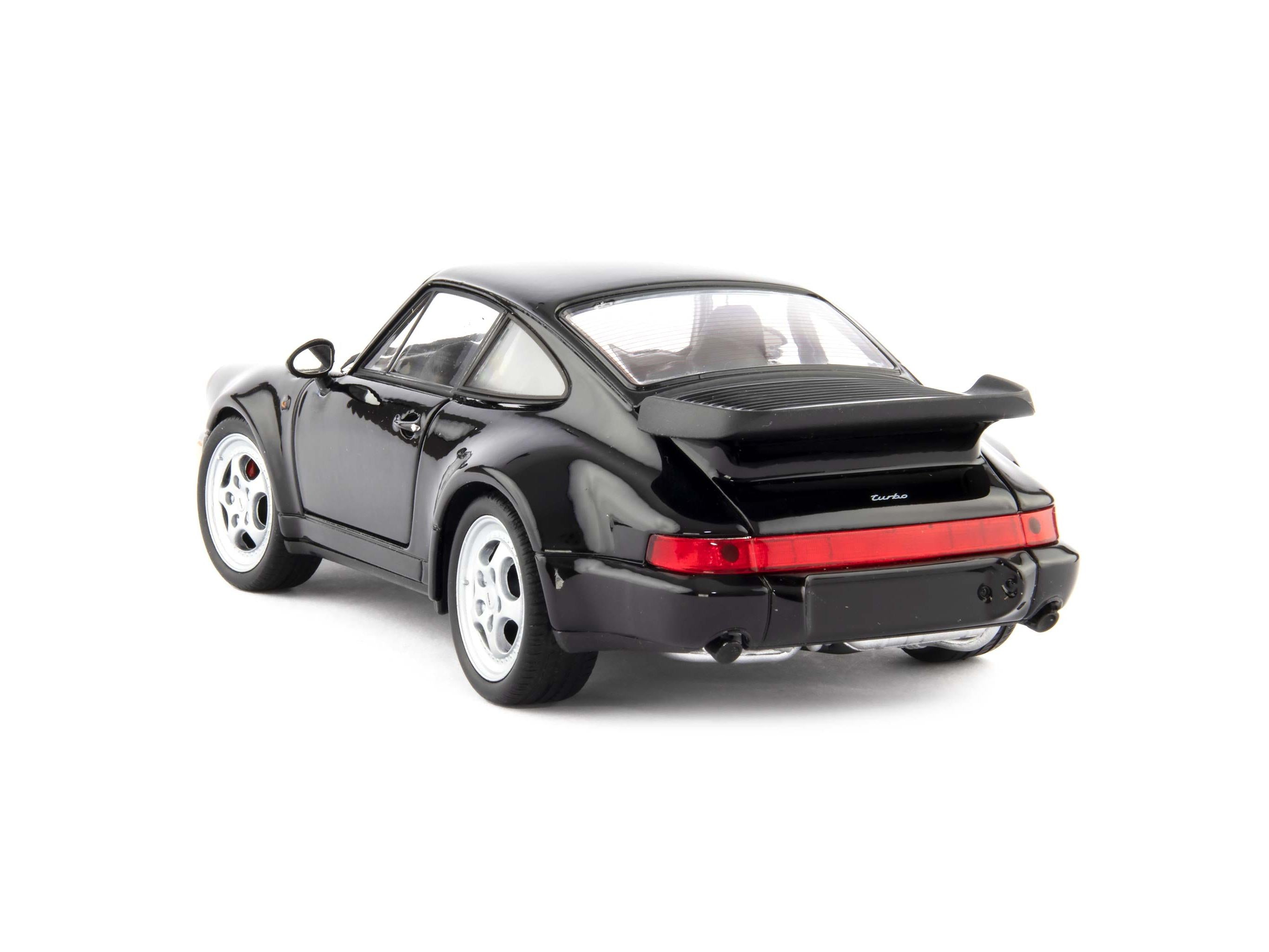 Porsche 911 Turbo Diecast Model Car black - 1:24 Scale-Welly-Diecast Model Centre