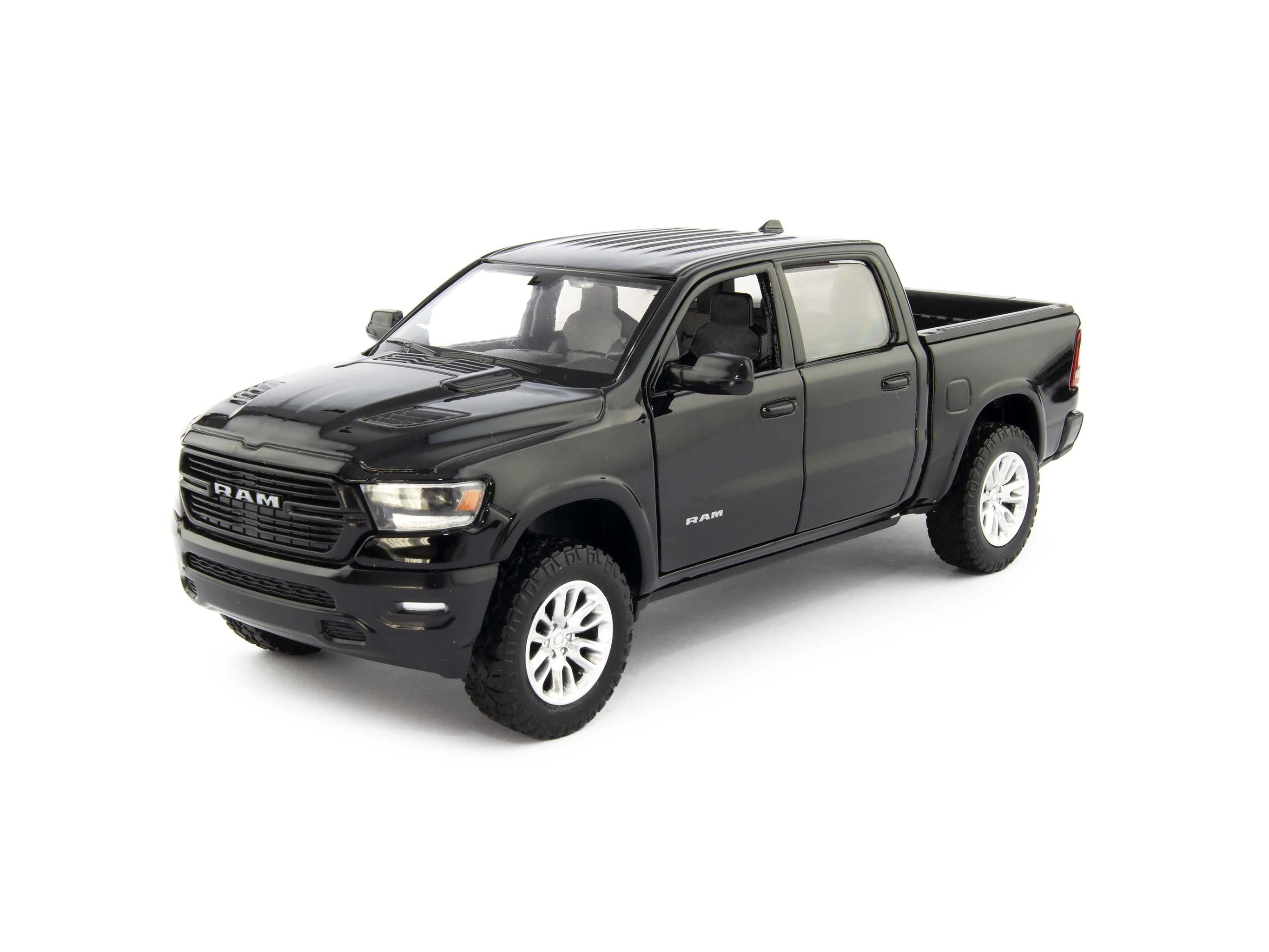 RAM 1500 Crew Cab Laramie Diecast Model Pickup Truck 2019 black - 1:24 Scale-Motormax-Diecast Model Centre