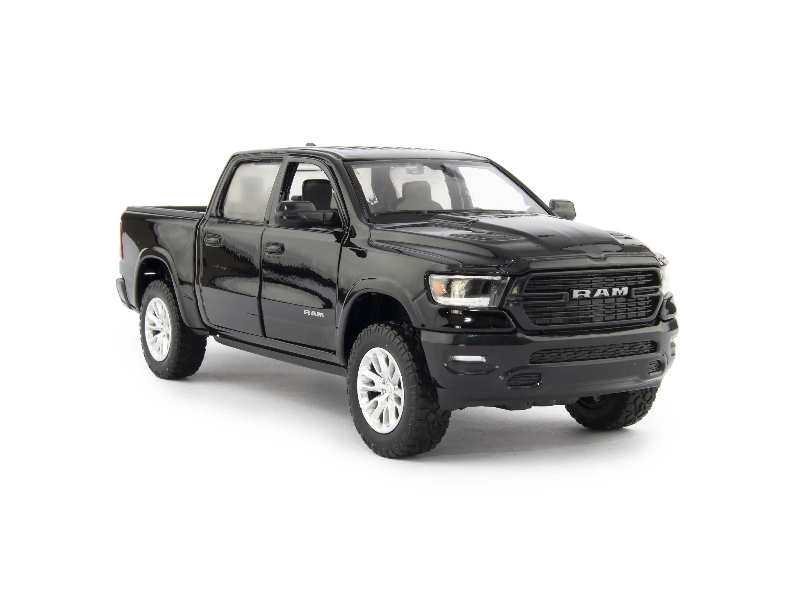 RAM 1500 Crew Cab Laramie Diecast Model Pickup Truck 2019 black - 1:24 Scale-Motormax-Diecast Model Centre