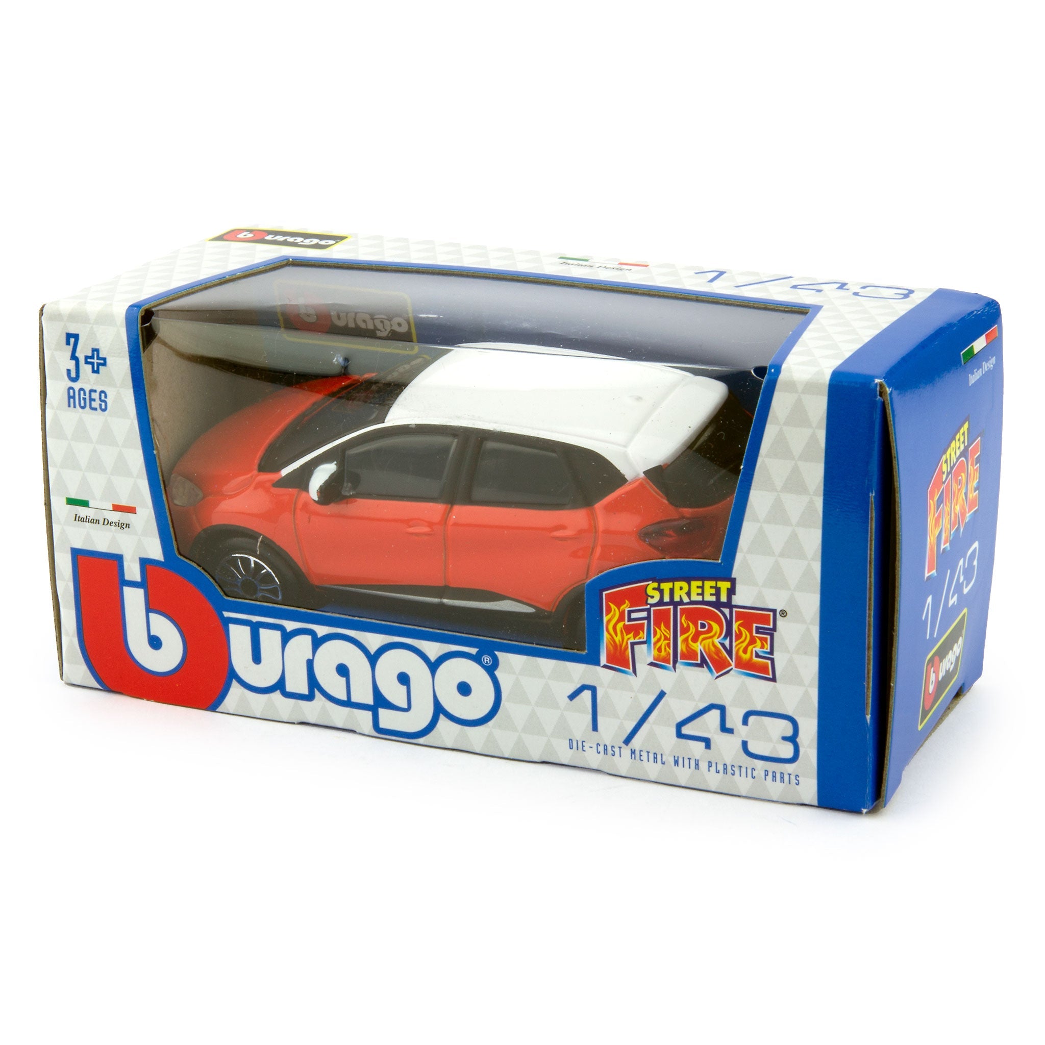 Renault Captur orange/white - 1:43 Scale Diecast Toy Car-Bburago-Diecast Model Centre