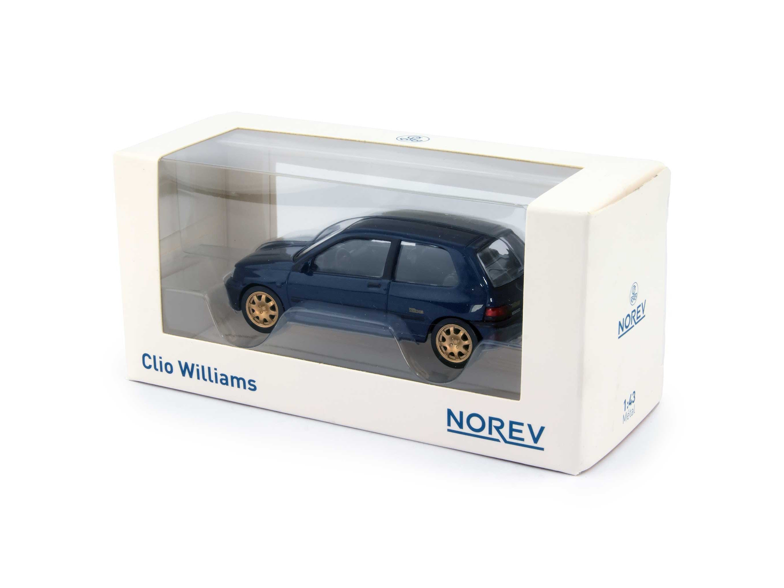 Renault Clio Williams Diecast Model Car 1993 blue - 1:43 Scale-Norev-Diecast Model Centre