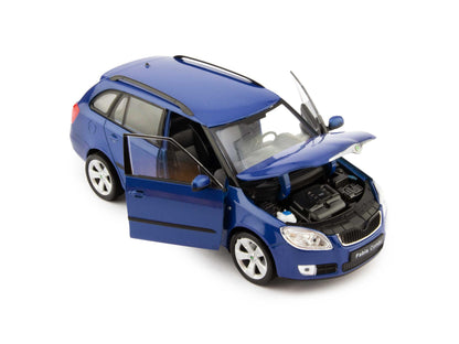 Skoda Fabia II Estate blue - 1:24 Scale Diecast Model Car-Welly-Diecast Model Centre