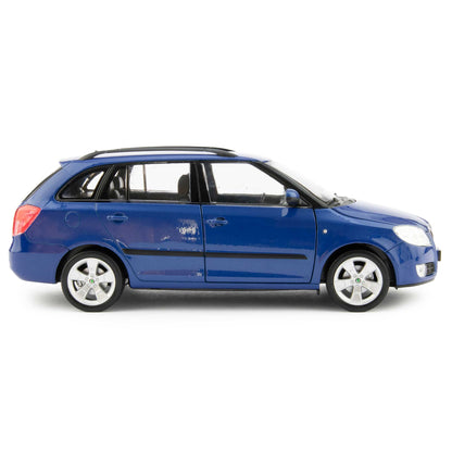 Skoda Fabia II Estate blue - 1:24 Scale Diecast Model Car-Welly-Diecast Model Centre