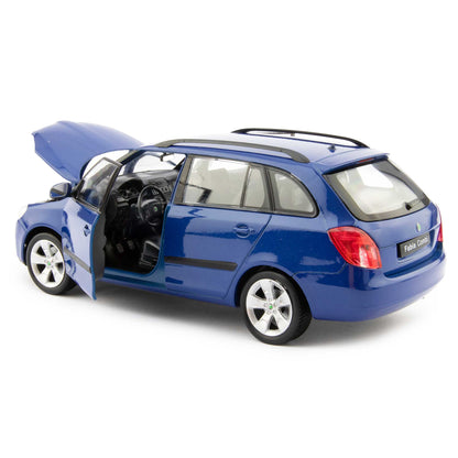 Skoda Fabia II Estate blue - 1:24 Scale Diecast Model Car-Welly-Diecast Model Centre