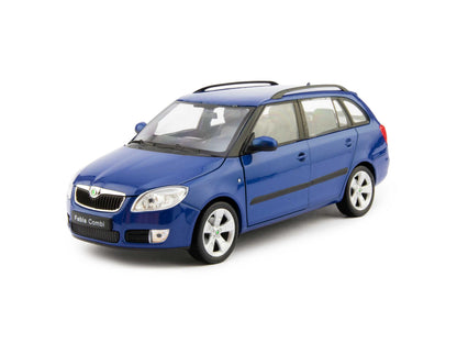 Skoda Fabia II Estate blue - 1:24 Scale Diecast Model Car-Welly-Diecast Model Centre