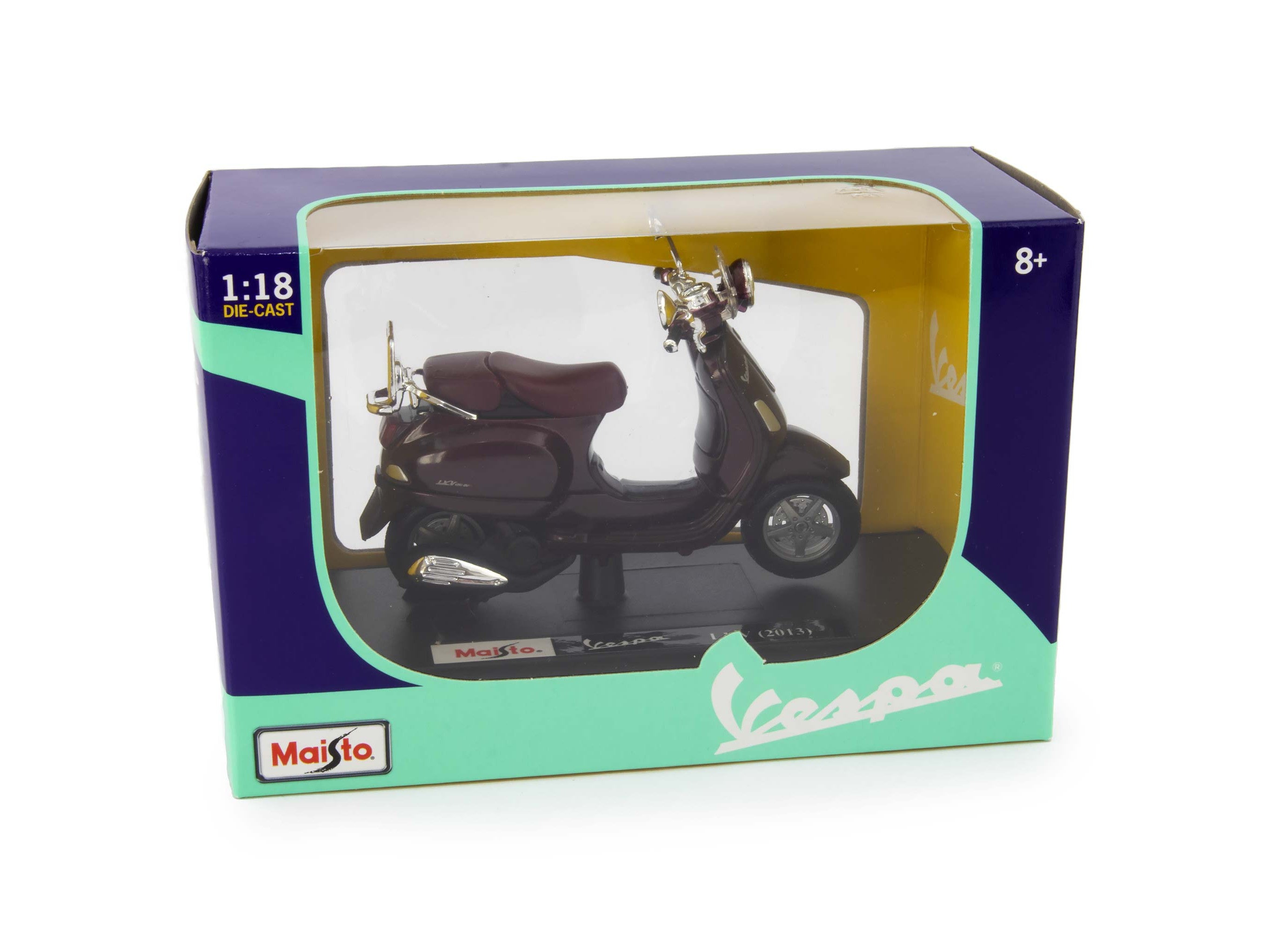 Vespa LVX Diecast Model Scooter 2014 red - 1:18 Scale-Maisto-Diecast Model Centre