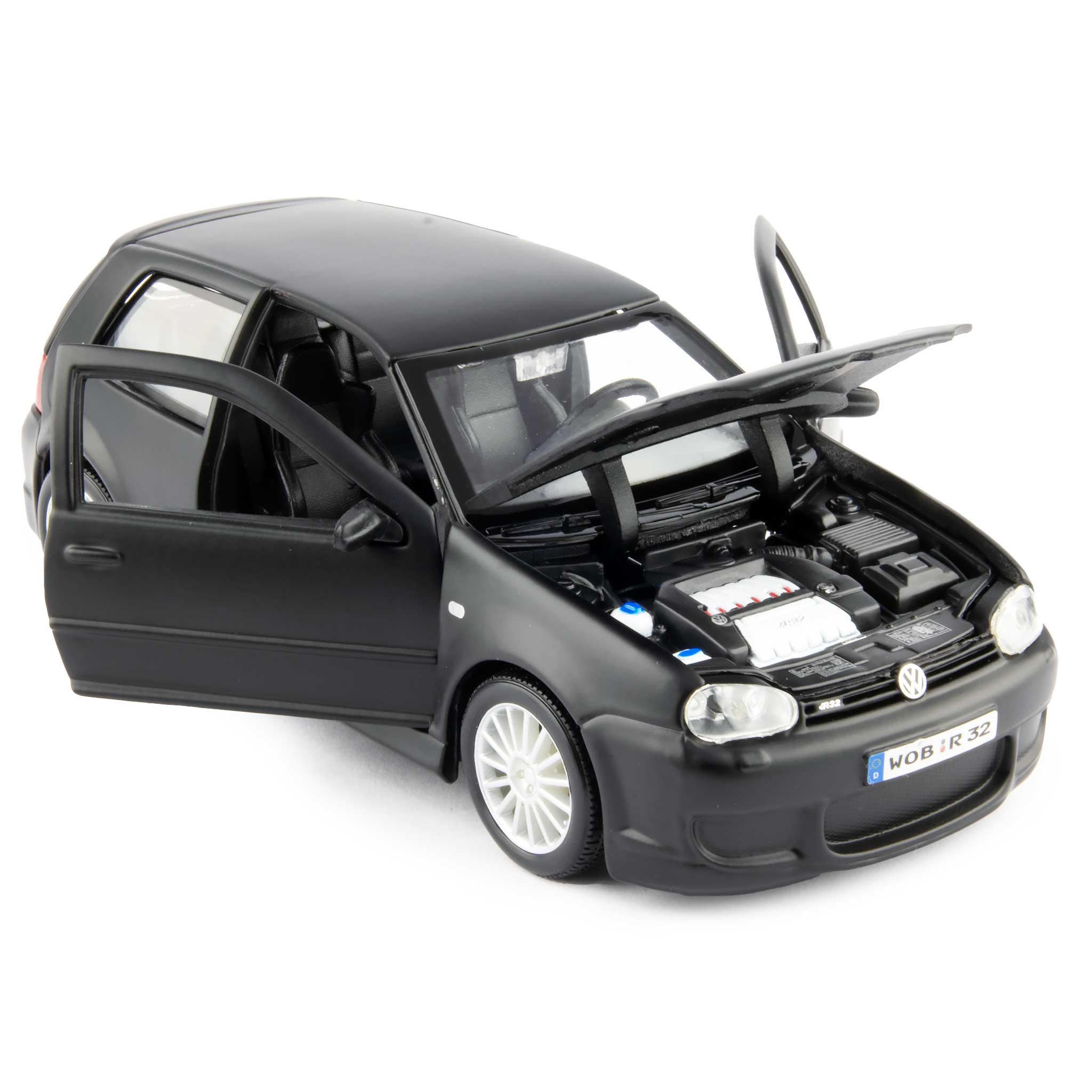 Volkswagen Golf R32 Diecast Model Car black - 1:24 Scale-Maisto-Diecast Model Centre