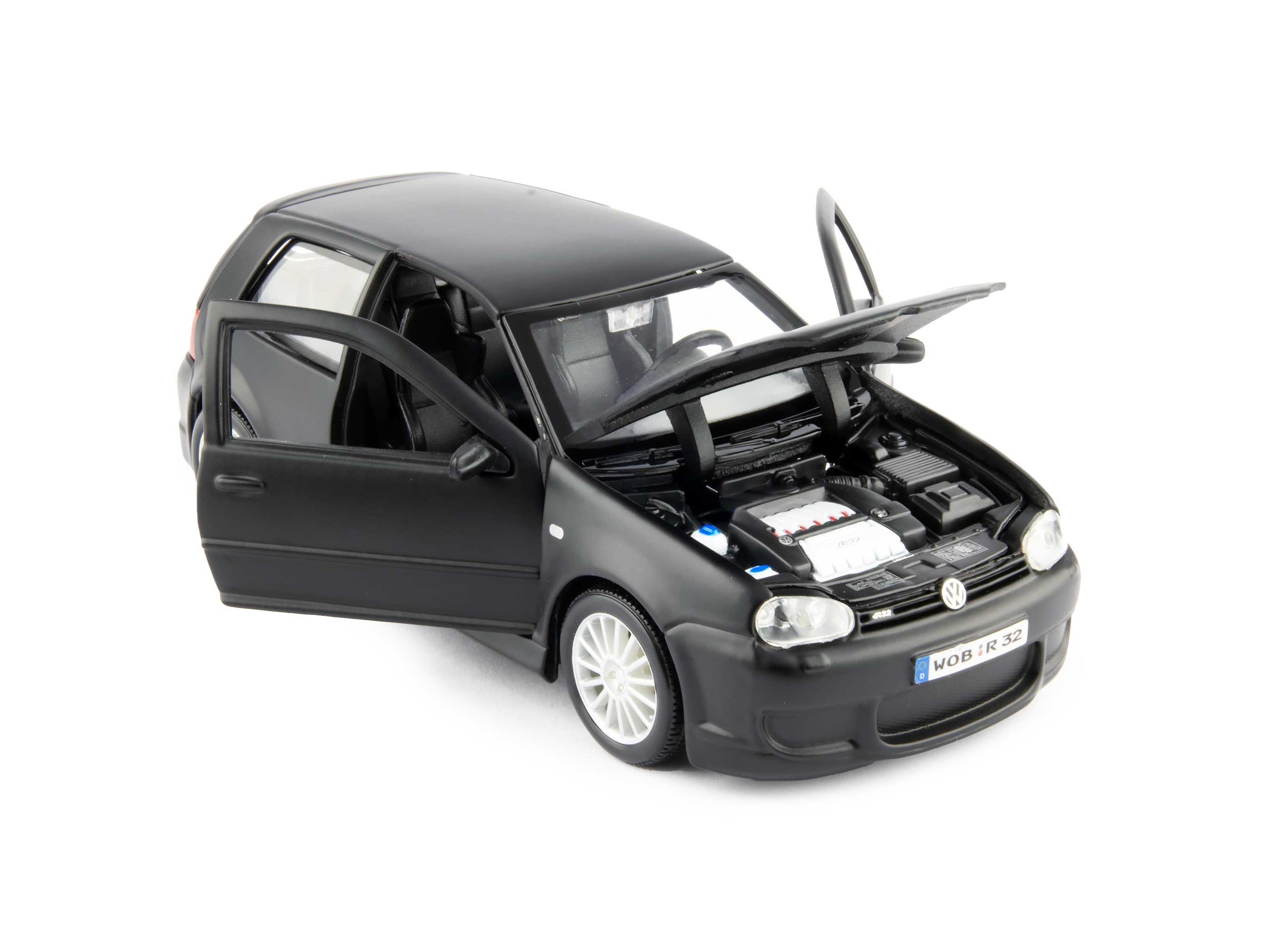 Volkswagen Golf R32 Diecast Model Car black - 1:24 Scale-Maisto-Diecast Model Centre