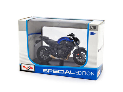 Yamaha MT07 2018 blue 1:18 Scale Motorcycle Model