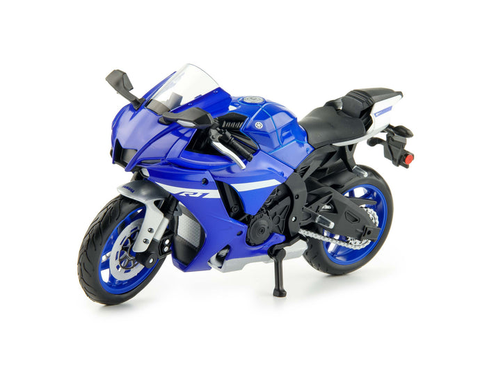 Maisto Yamaha YZF-R1 Échelle 1/12 – Réplique Die-cast Hyper Détaillée, Pneus Caoutchouc, Guidon Orientable, Bleu