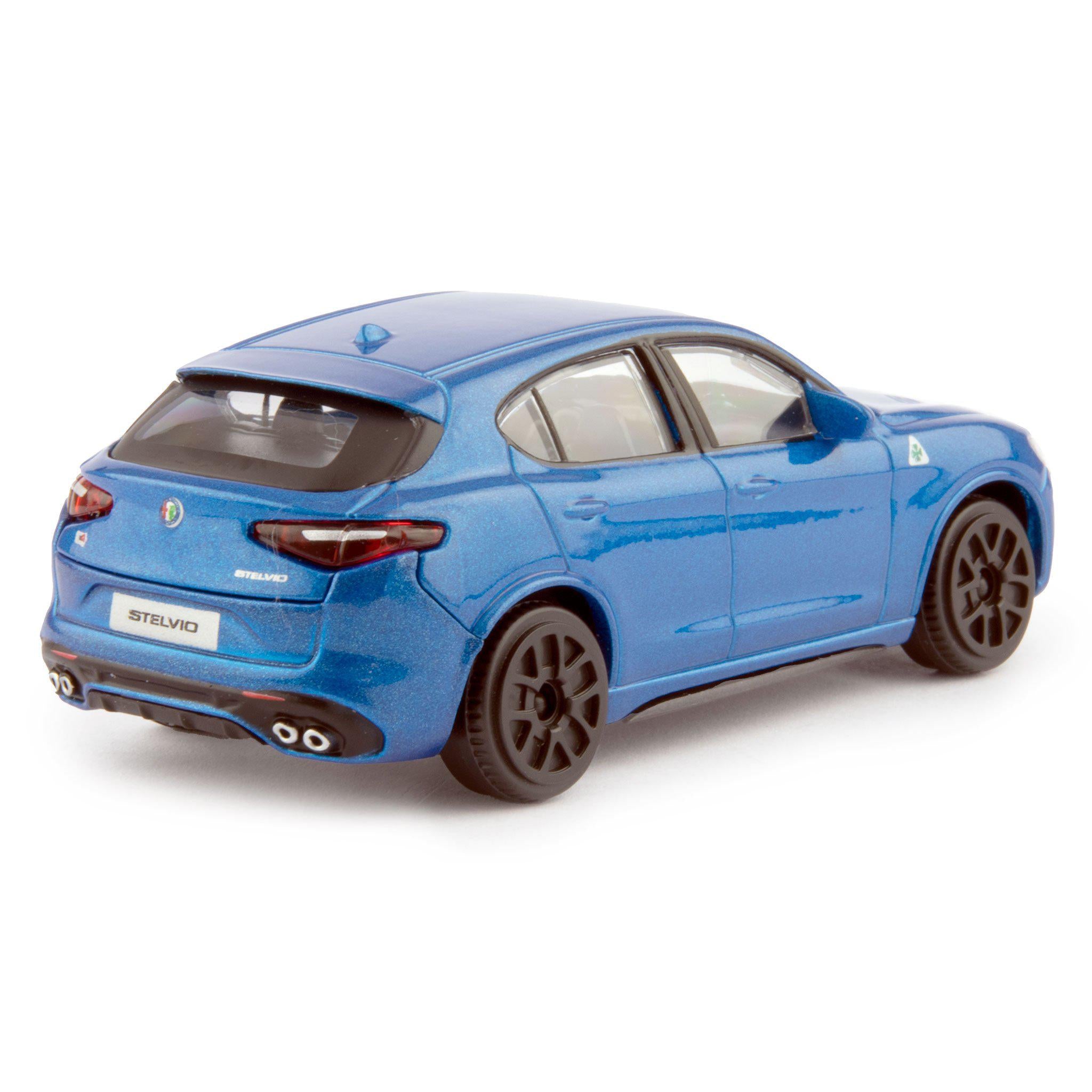 Alfa Romeo Stelvio Diecast Toy Car blue - 1:43 Scale-Bburago-Diecast Model Centre
