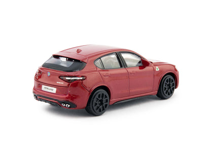 Alfa Romeo Stelvio Diecast Toy Car red - 1:43 Scale-Bburago-Diecast Model Centre