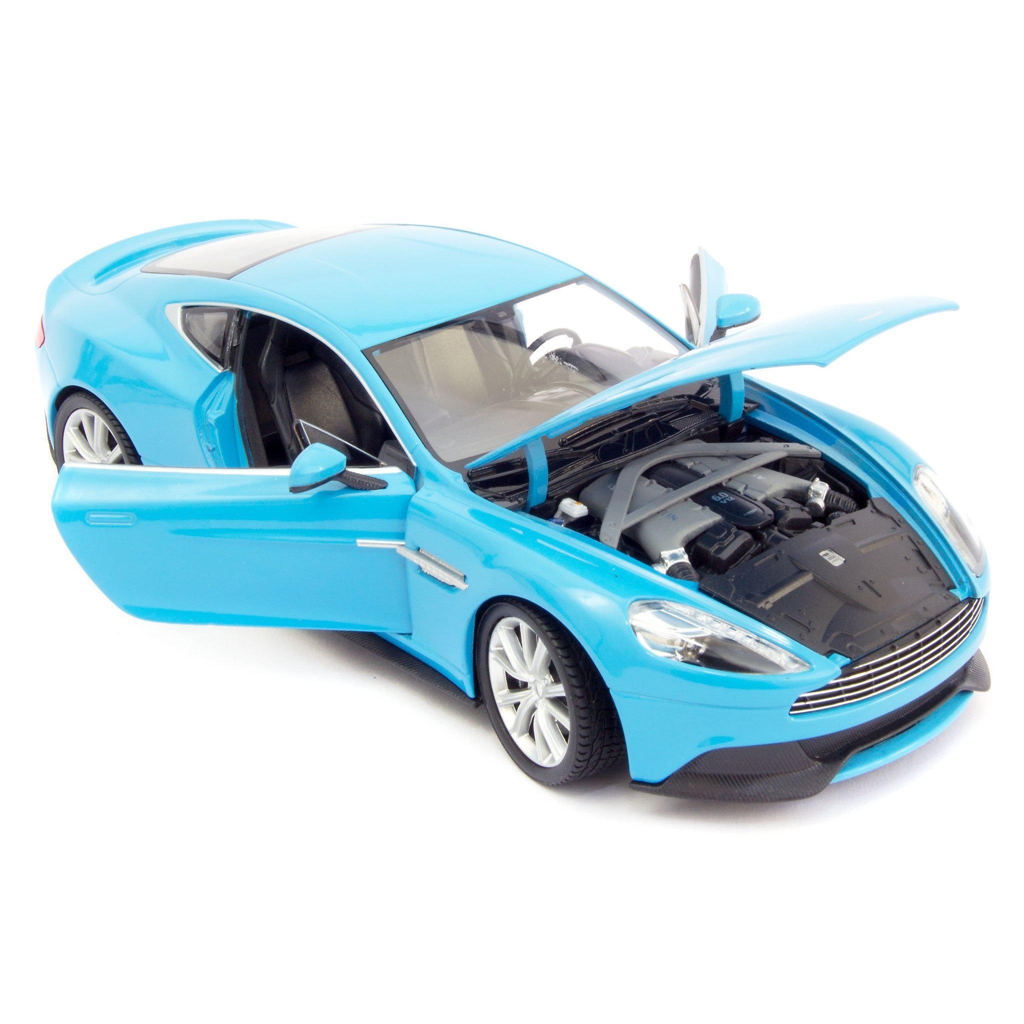 Aston Martin Vanquish Diecast Model Car blue - 1:24 Scale