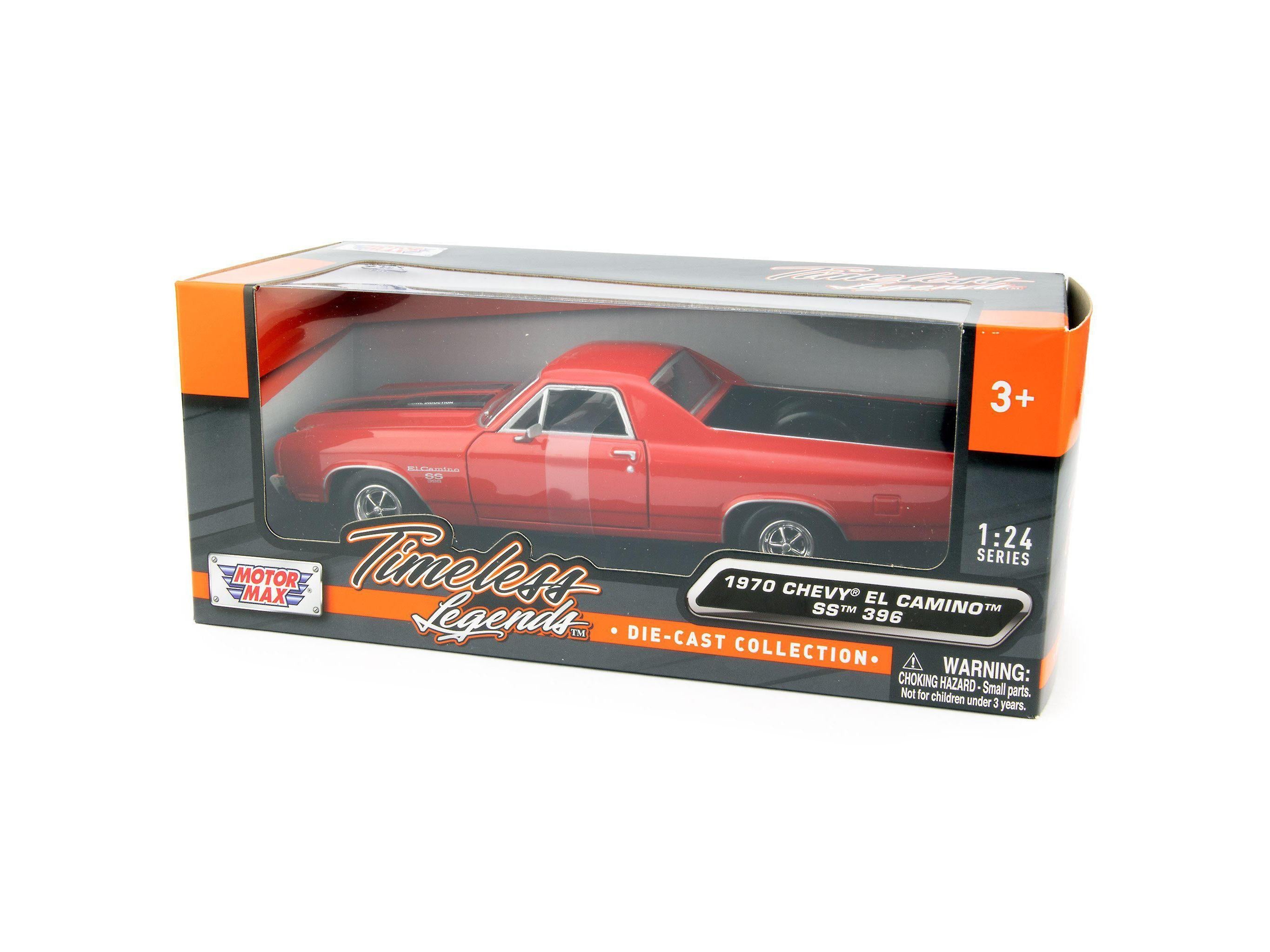 Chevrolet El Camino SS Diecast Model Pickup 1970 red - 1:24 Scale-Motormax-Diecast Model Centre