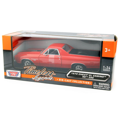 Chevrolet El Camino SS Diecast Model Pickup 1970 red - 1:24 Scale-Motormax-Diecast Model Centre