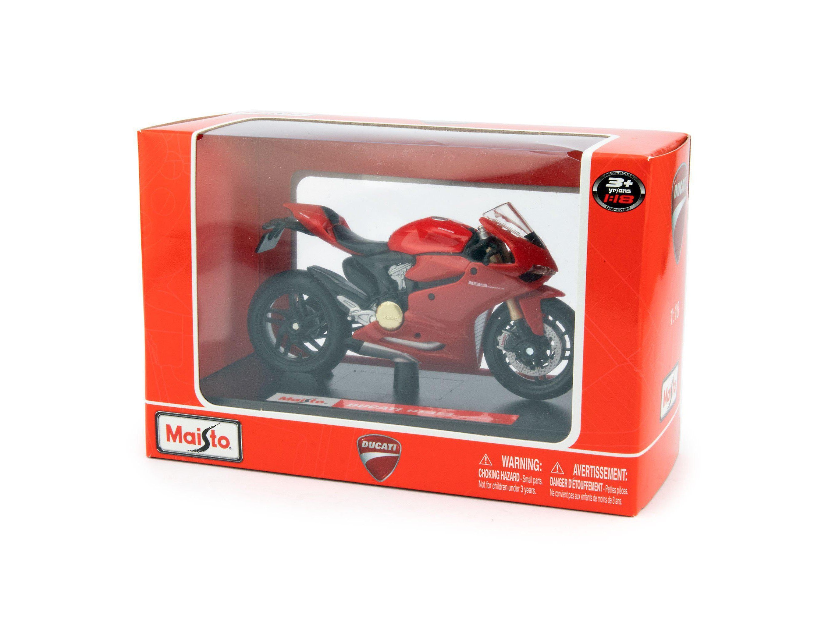 Ducati 1199 Panigale Diecast Model Motorcycle red - 1:18 scale-Maisto-Diecast Model Centre