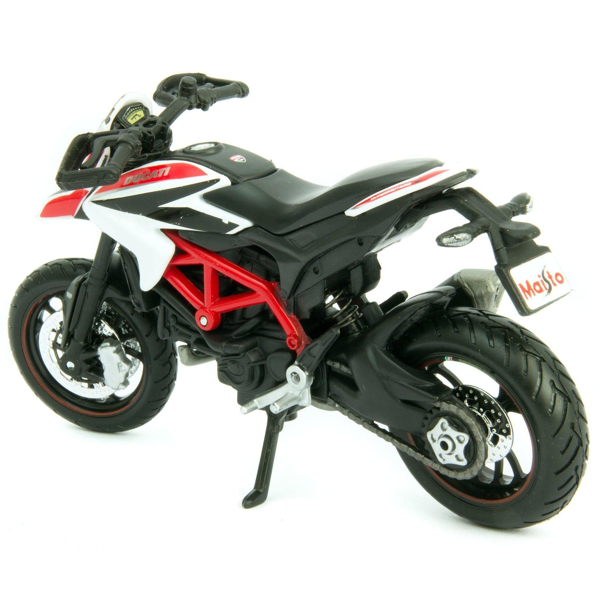 Ducati Hypermotard Diecast Model Motorcycle 2013 white - 1:18 Scale-Maisto-Diecast Model Centre