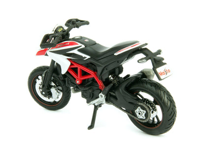 Ducati Hypermotard Diecast Model Motorcycle 2013 white - 1:18 Scale-Maisto-Diecast Model Centre