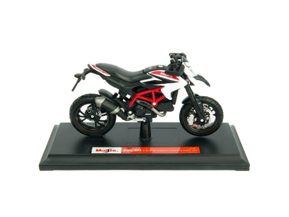 Ducati Hypermotard Diecast Model Motorcycle 2013 white - 1:18 Scale-Maisto-Diecast Model Centre