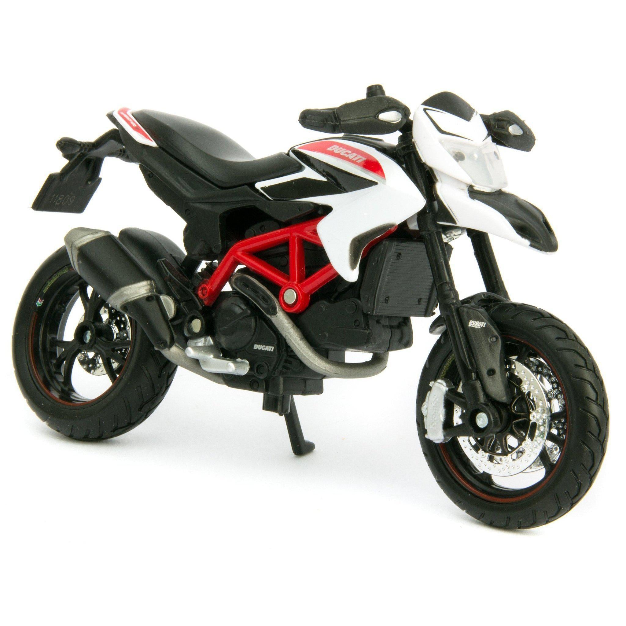 Ducati Hypermotard Diecast Model Motorcycle 2013 white - 1:18 Scale-Maisto-Diecast Model Centre