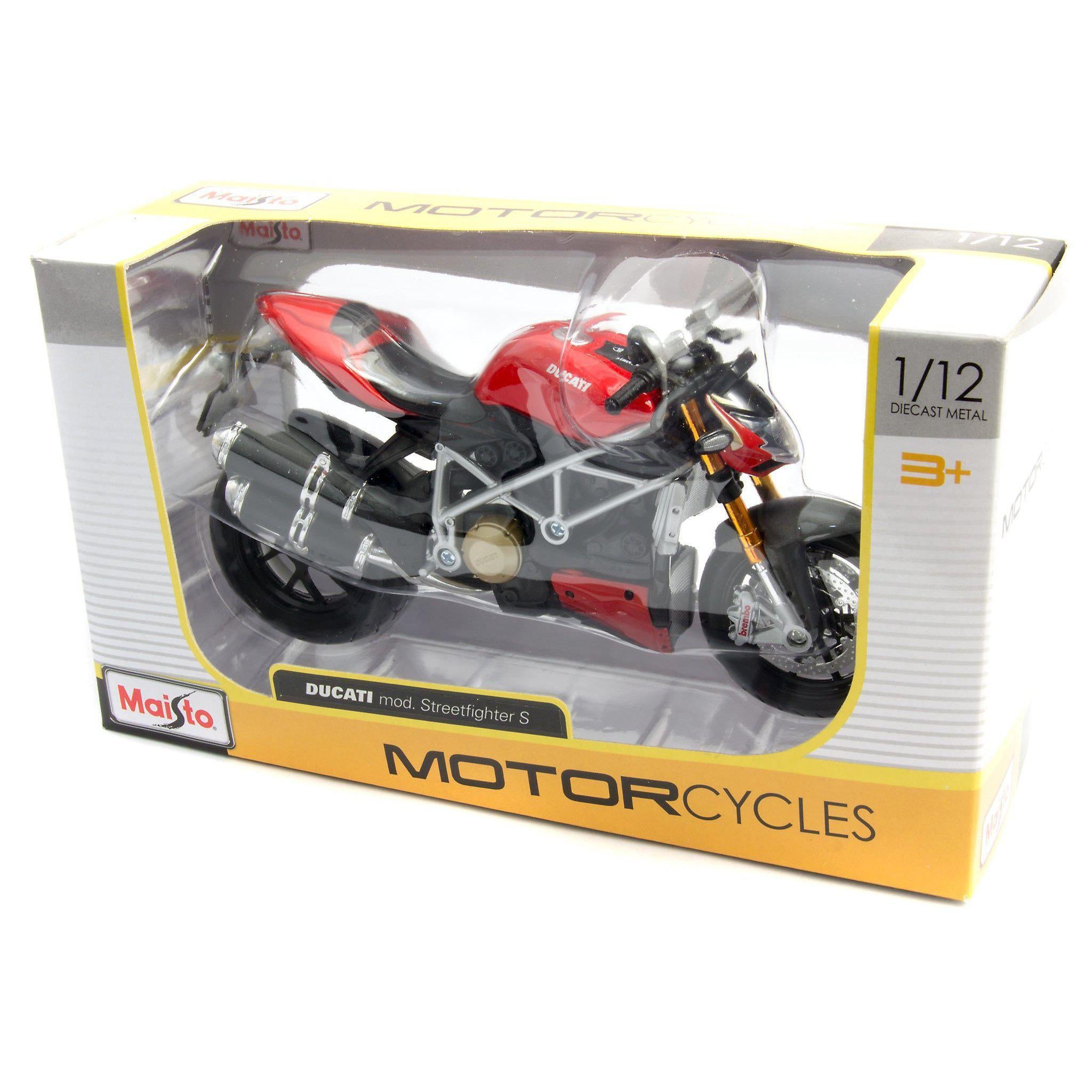 Ducati mod. Streetfighter S Diecast Model Motorcycle red - 1:12 Scale-Maisto-Diecast Model Centre