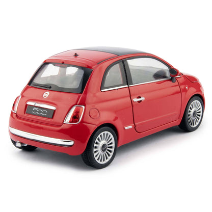 Fiat 500 Diecast Model Car 2007 red - 1:24 Scale-Welly-Diecast Model Centre