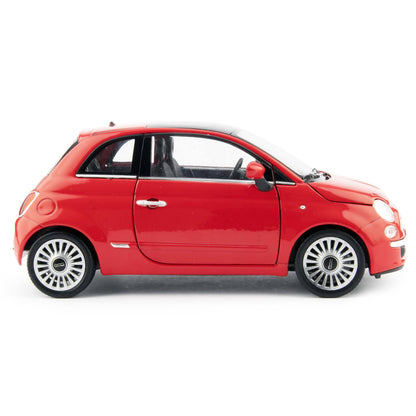 Fiat 500 Diecast Model Car 2007 red - 1:24 Scale-Welly-Diecast Model Centre