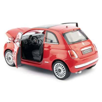 Fiat 500 Diecast Model Car 2007 red - 1:24 Scale-Welly-Diecast Model Centre