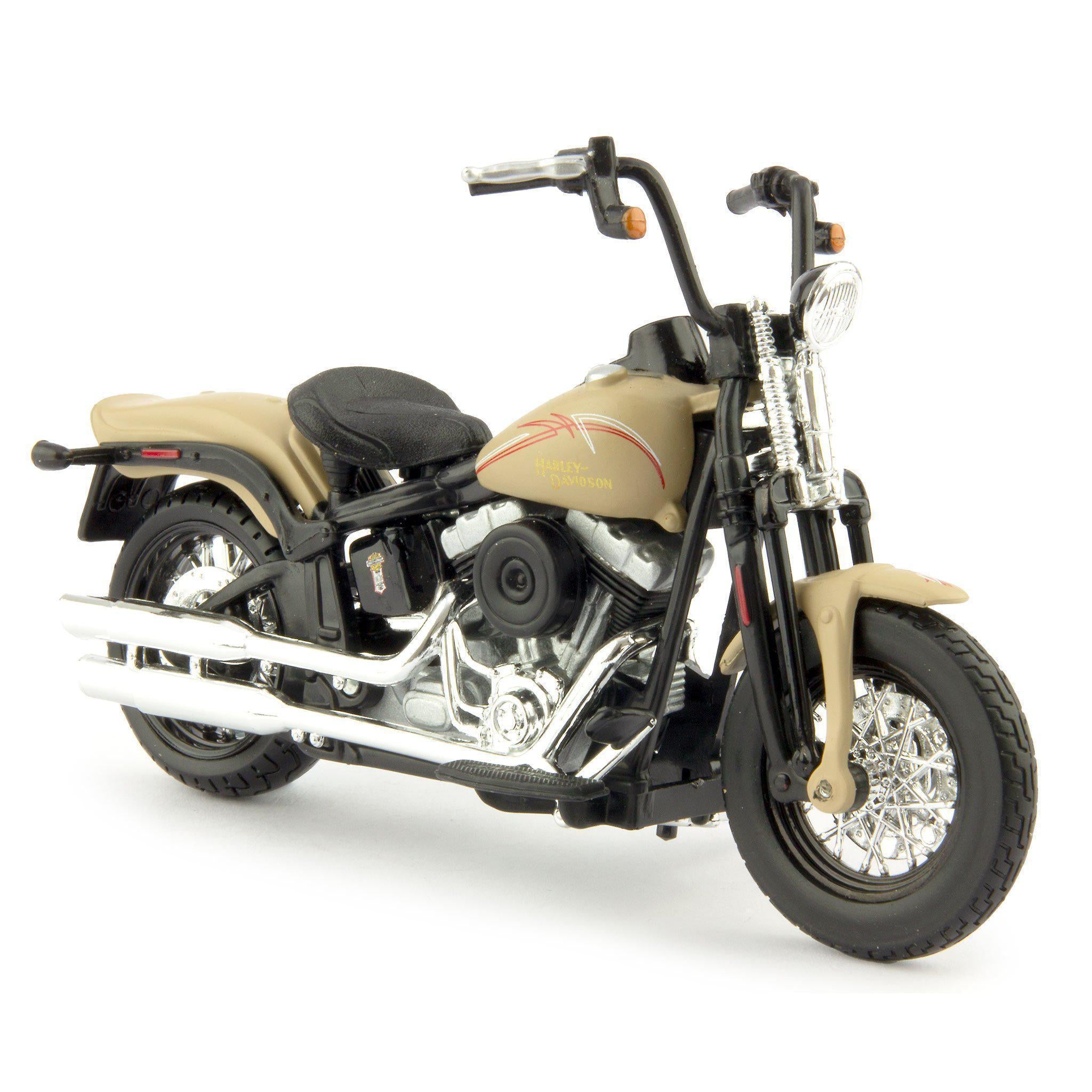 Harley-Davidson FLSTSB Cross Bones Diecast Model Motorcycle 2008 beige - 1:18 scale-Maisto-Diecast Model Centre