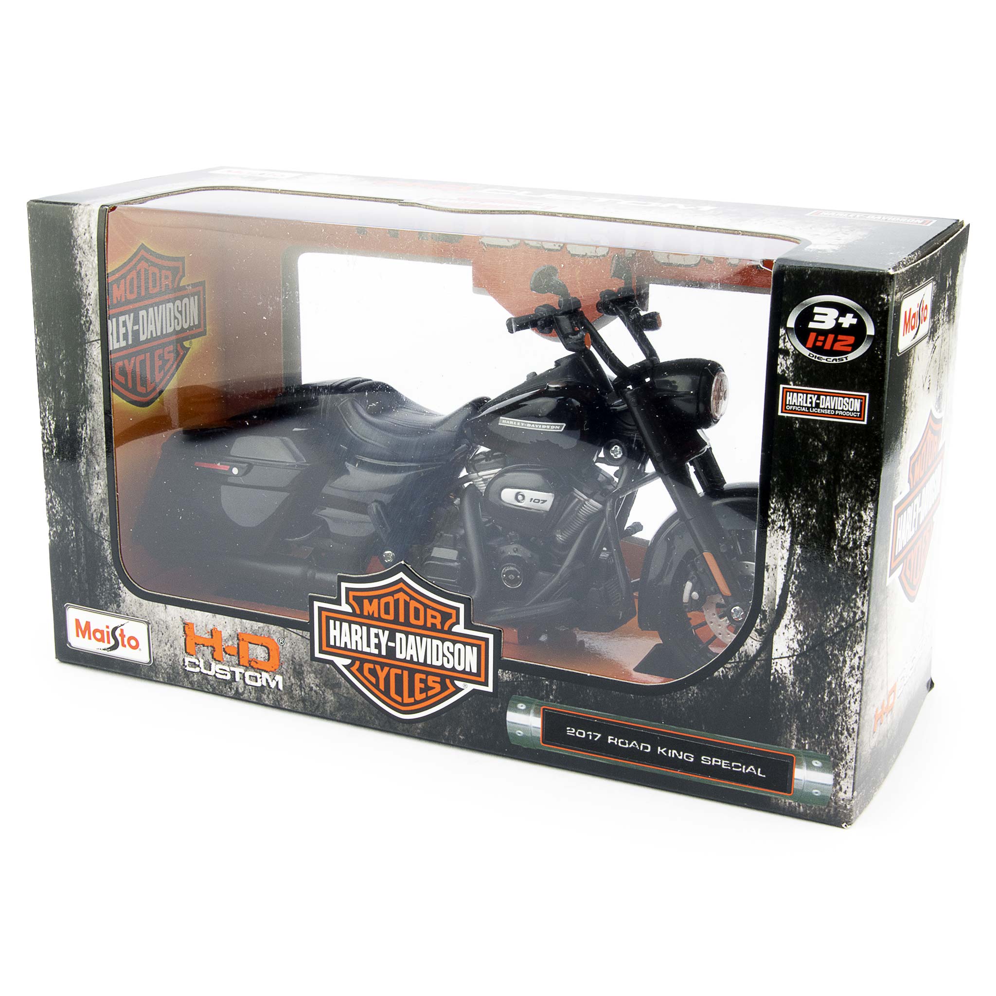 Harley-Davidson Road King Special Diecast Model Motorcycle 2017 black - 1:12 Scale-Maisto-Diecast Model Centre