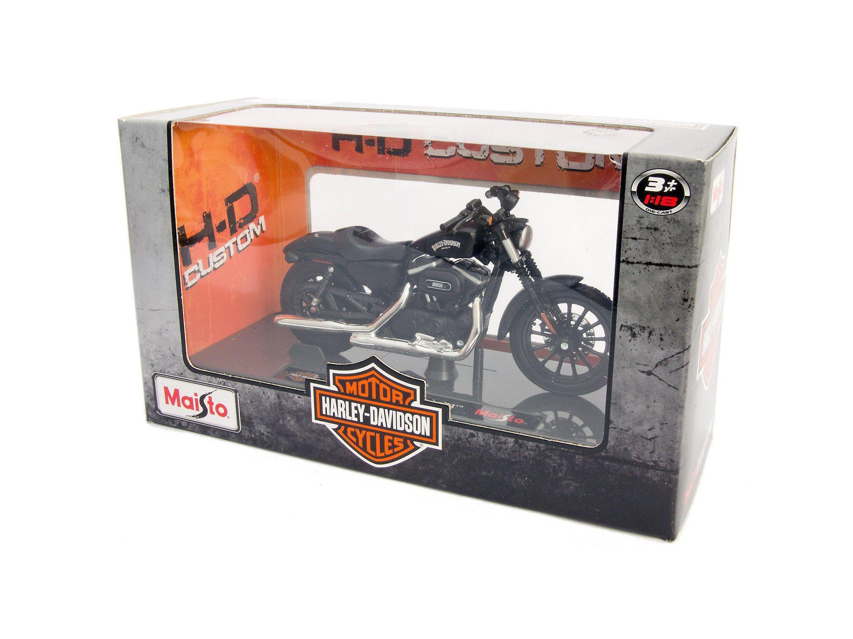 Harley-Davidson Sportster Iron 883 Diecast Model Motorcycle 2014 black- 1:18 scale-Maisto-Diecast Model Centre