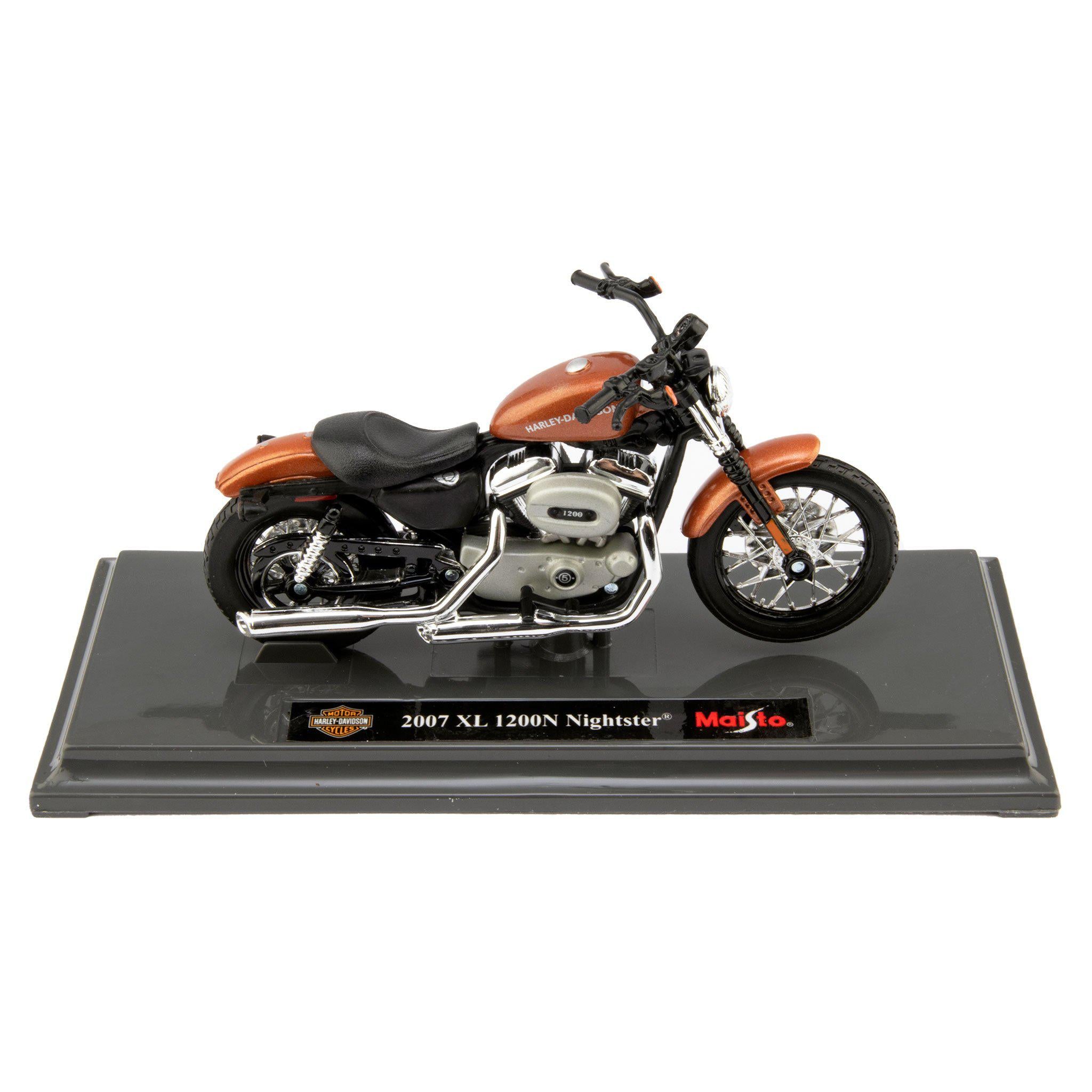 Harley-Davidson XL 1200N Nightster Diecast Model Motorcycle 2007 bronze - 1:18 scale-Maisto-Diecast Model Centre