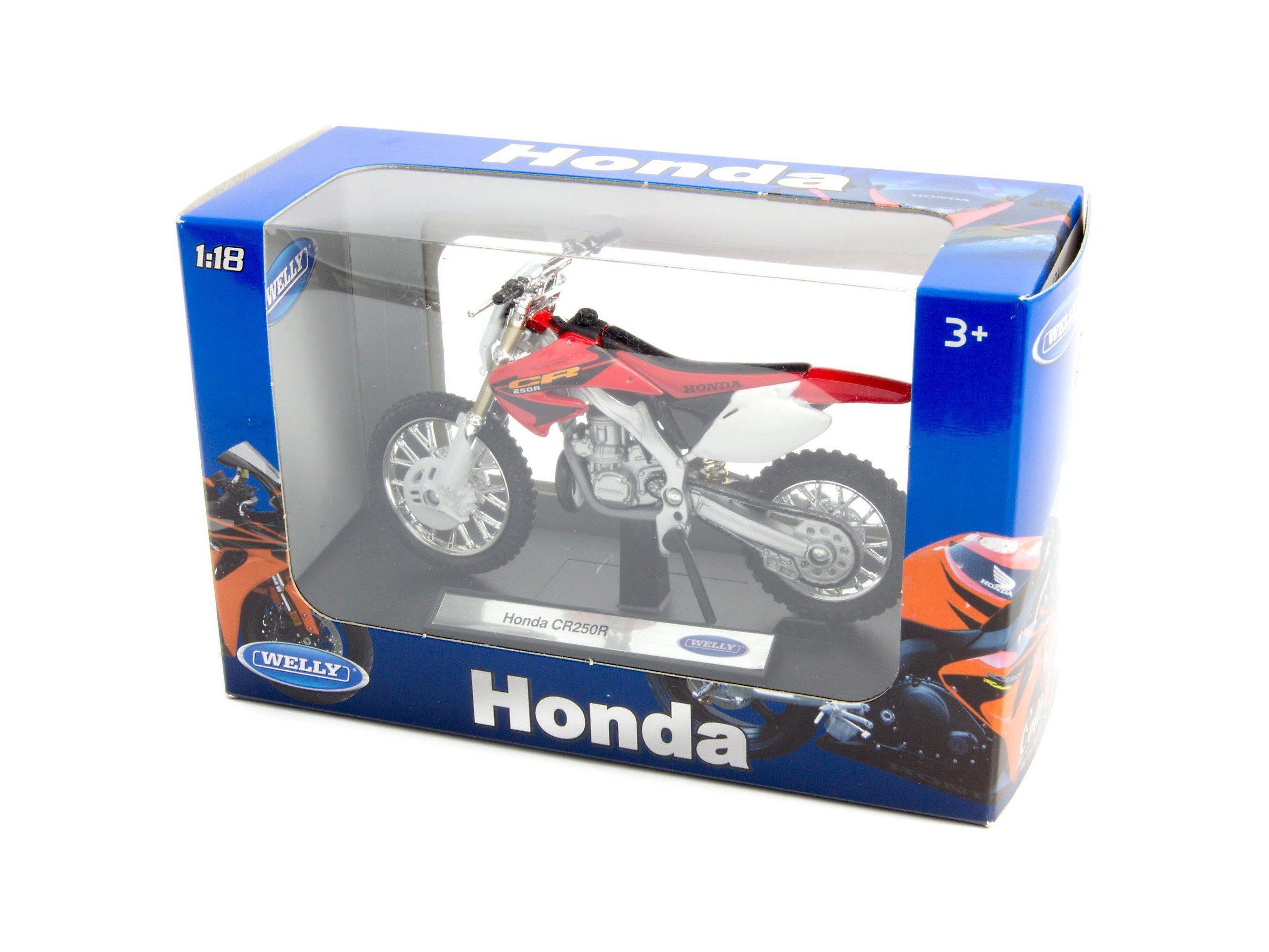 Honda CR250R Diecast Model Motorcycle - 1:18 Scale-Welly-Diecast Model Centre