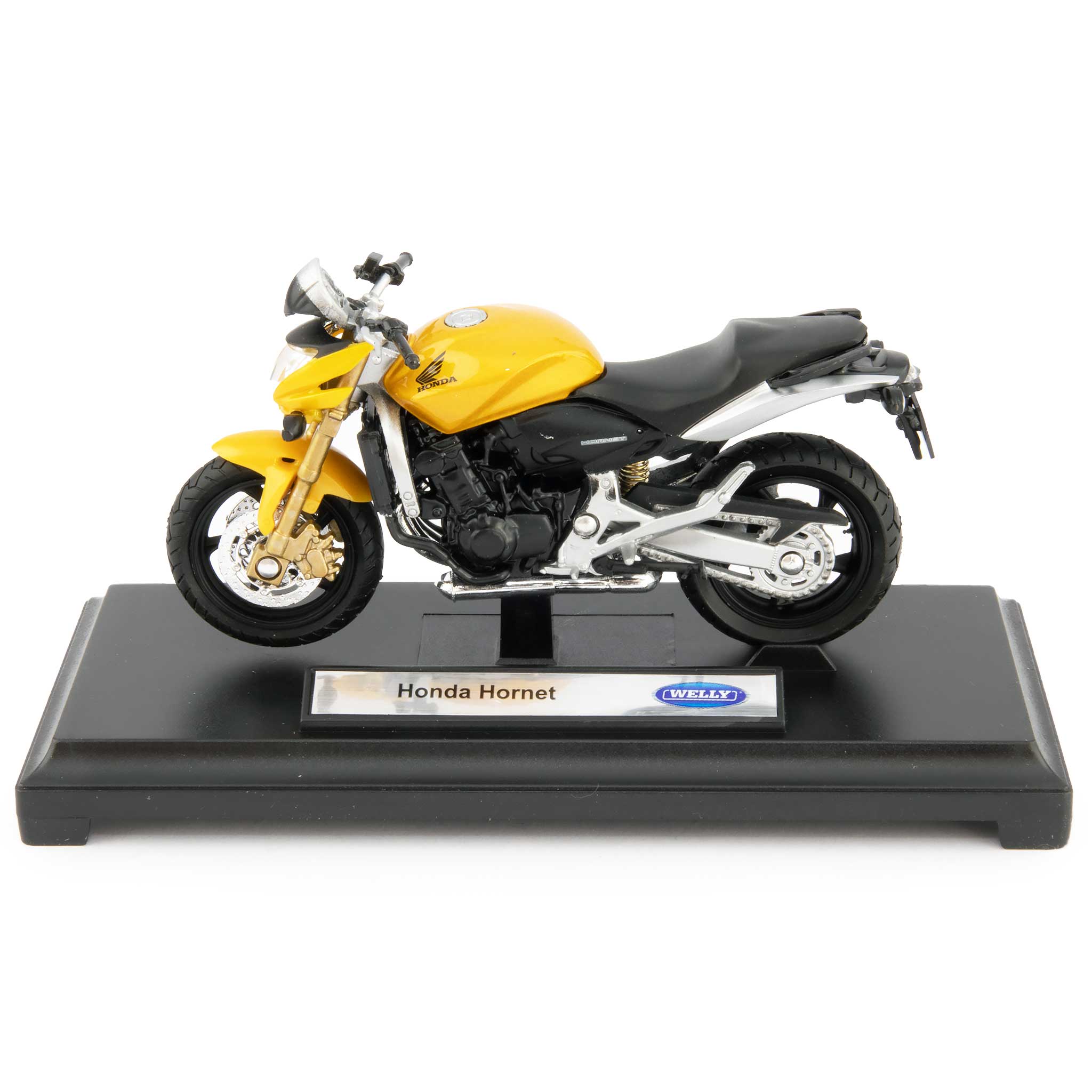Honda Hornet Diecast Model Motorcycle yellow - 1:18 Scale-Welly-Diecast Model Centre