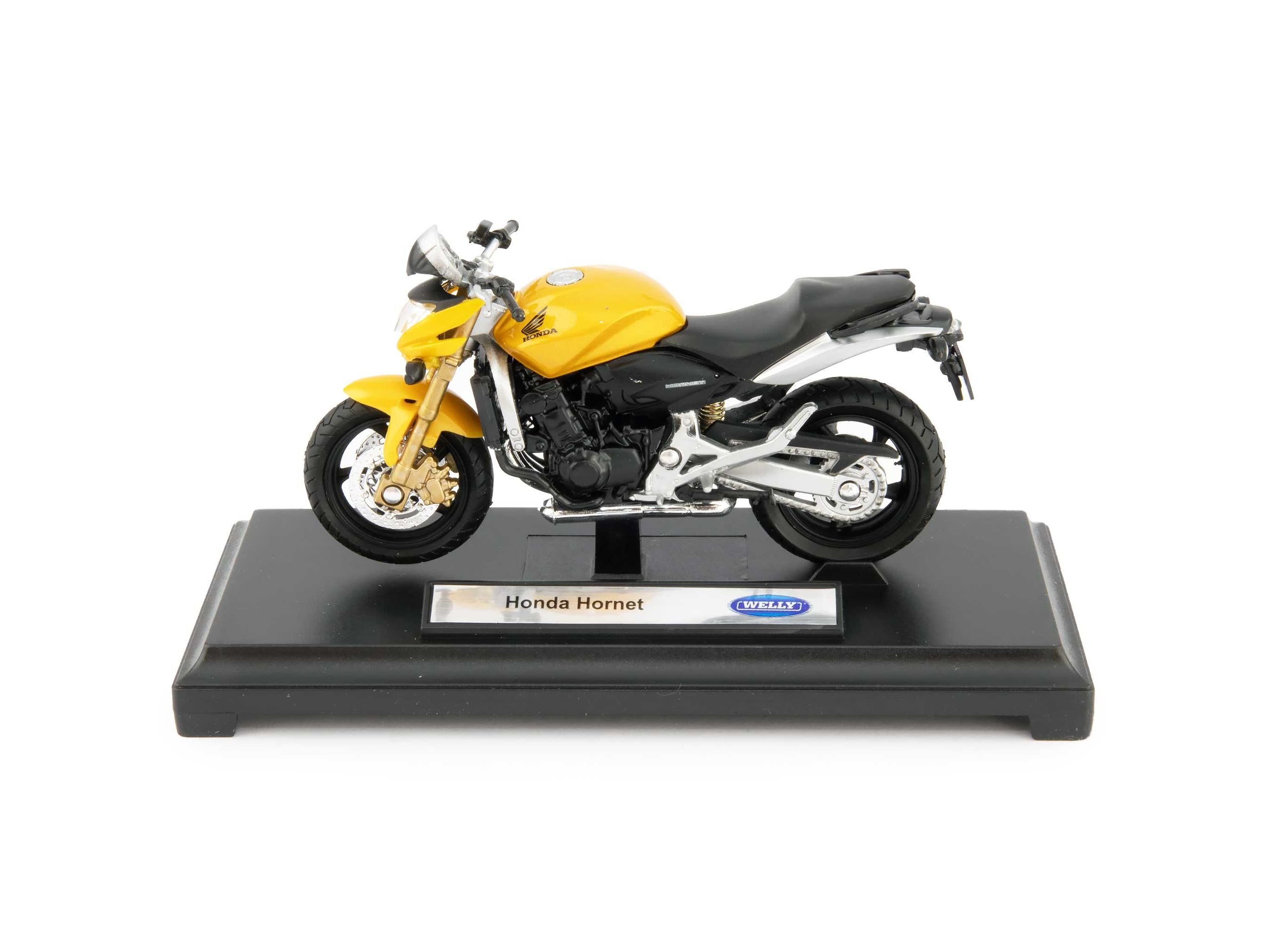 Honda Hornet Diecast Model Motorcycle yellow - 1:18 Scale-Welly-Diecast Model Centre