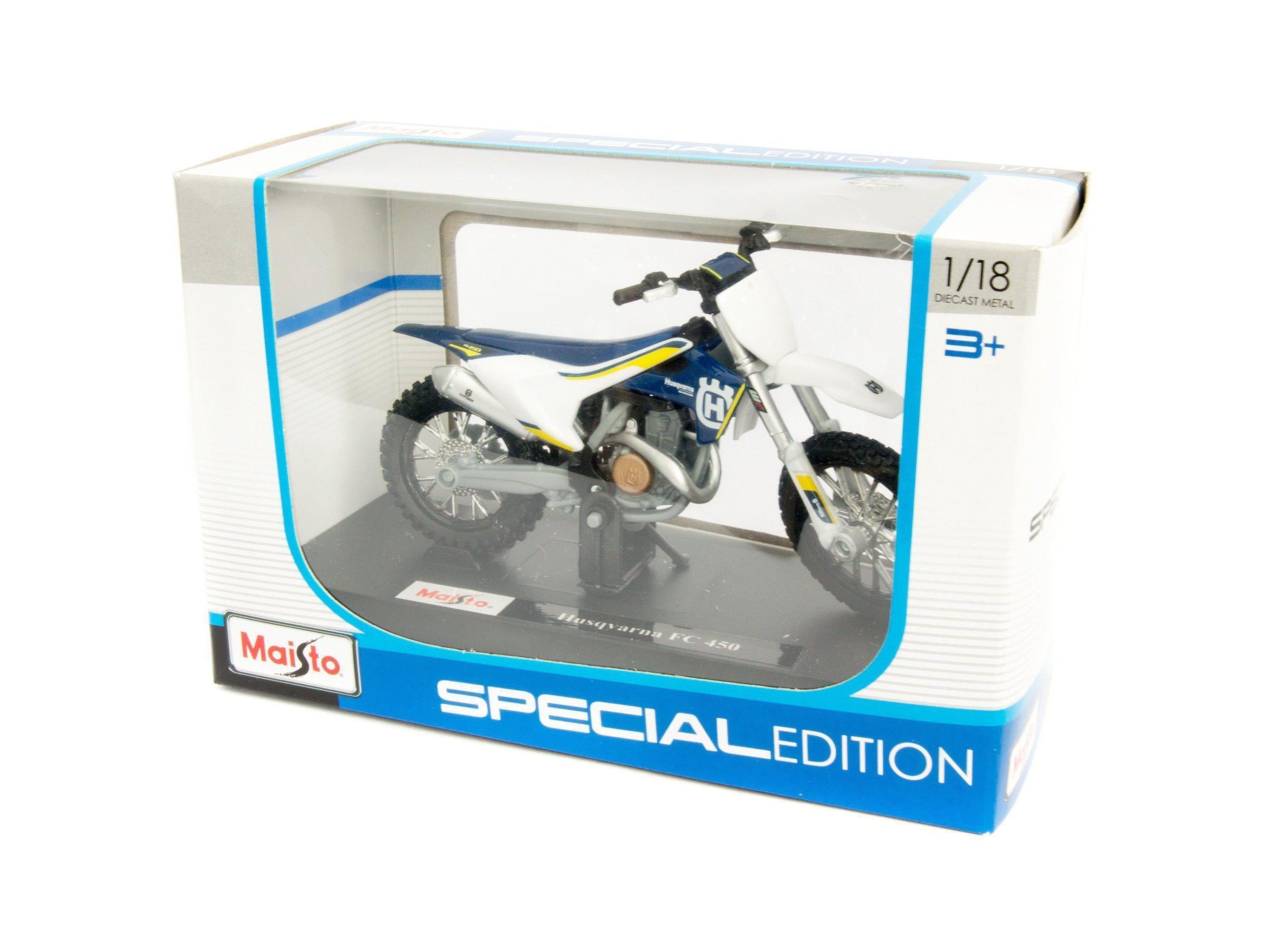 Husqvarna FC 450 Diecast Model Motorcycle - 1:18 Scale-Maisto-Diecast Model Centre