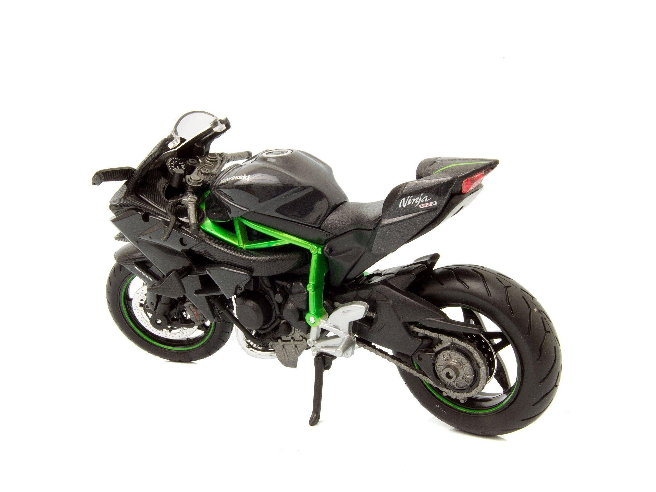Kawasaki H2 R Ninja Diecast Model Motorcycle grey 1:12