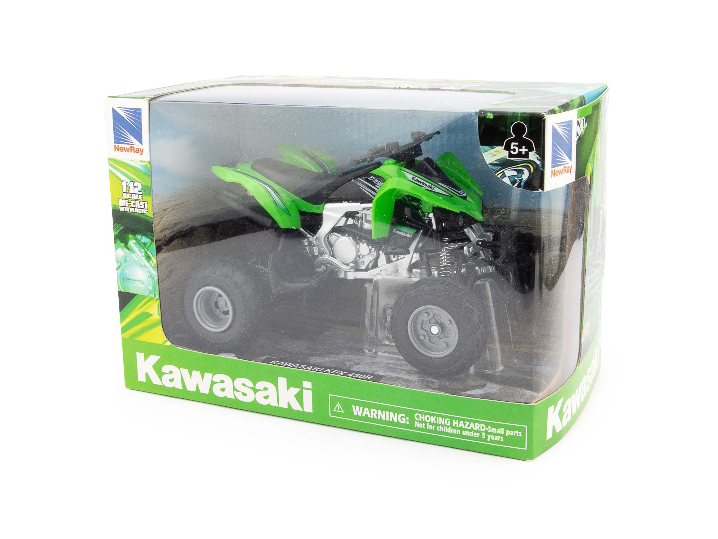 Kawasaki KFX 450R Diecast Model Quad Bike green - 1:12 Scale-NewRay-Diecast Model Centre