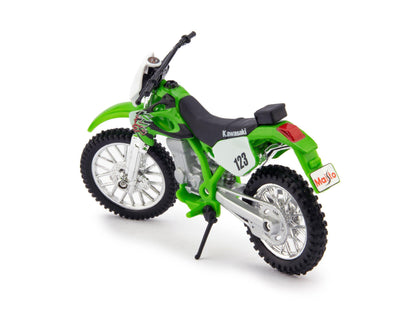 Kawasaki KLX250SR Diecast Model Motorcycle green - 1:18 scale-Maisto-Diecast Model Centre