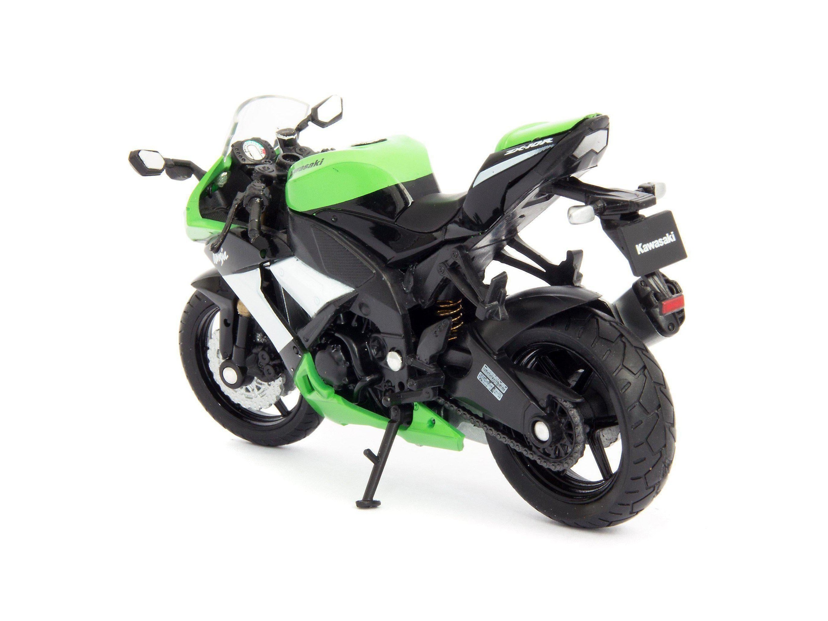 Kawasaki Ninja ZX-10R Diecast Model Motorcycle green - 1:18 Scale-Welly-Diecast Model Centre