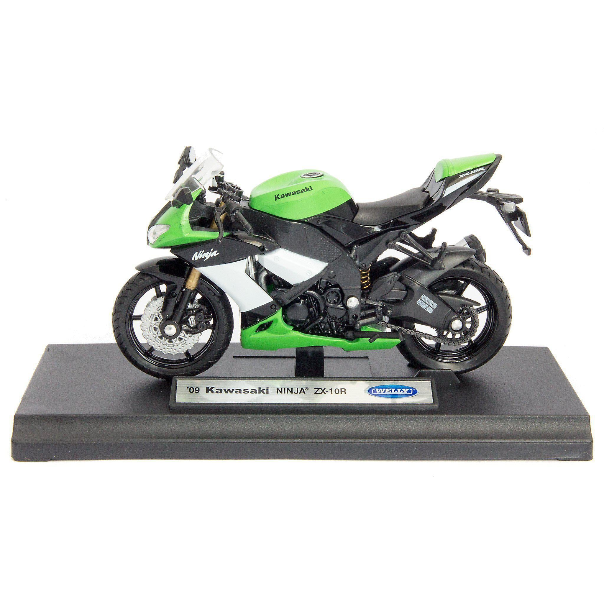 Kawasaki Ninja ZX-10R Diecast Model Motorcycle green - 1:18 Scale-Welly-Diecast Model Centre