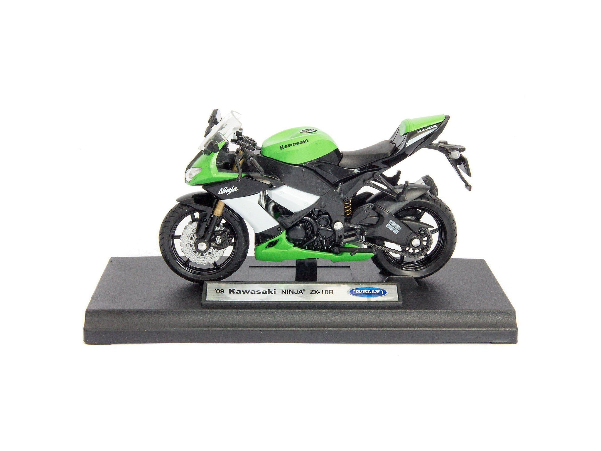 Kawasaki Ninja ZX-10R Diecast Model Motorcycle green - 1:18 Scale-Welly-Diecast Model Centre