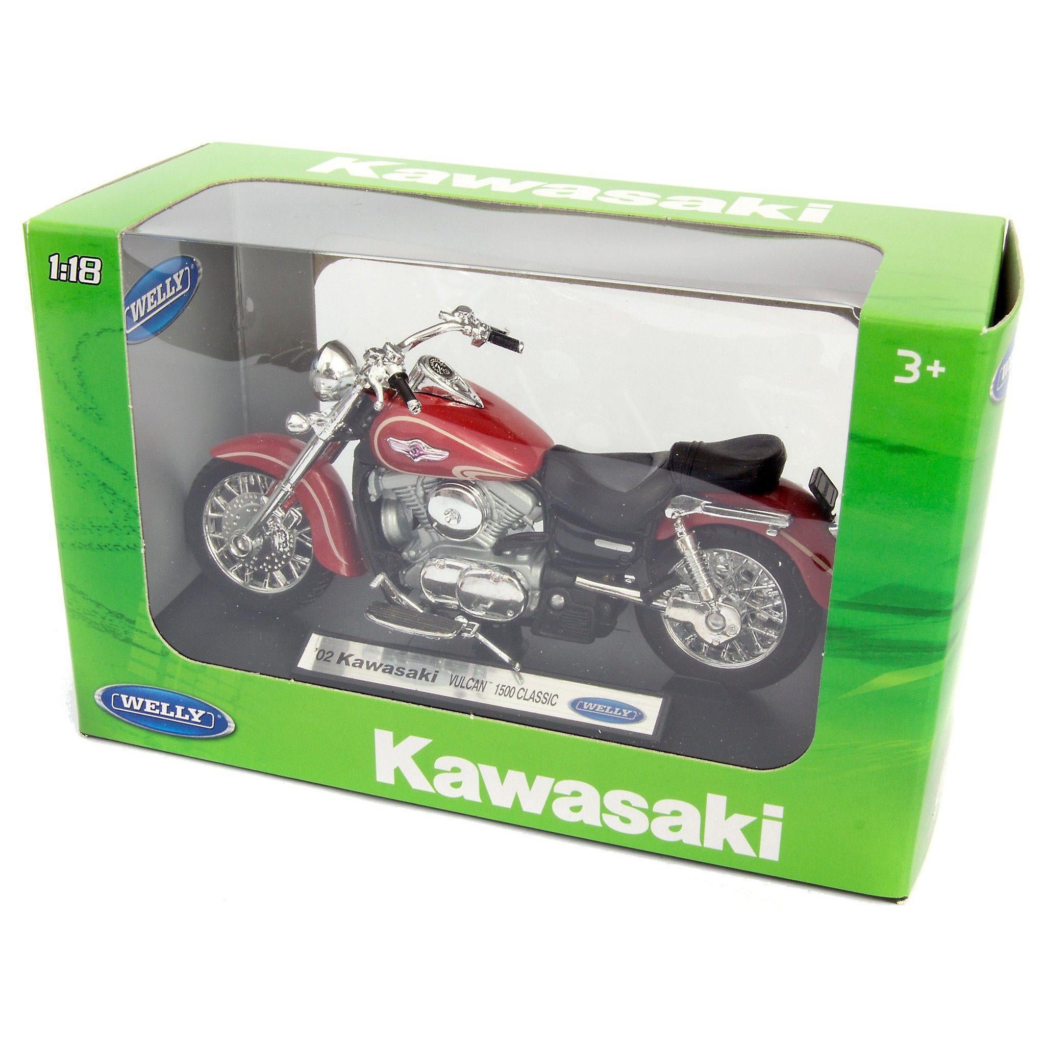 Kawasaki Vulcan 1500 Classic Diecast Model Motorcycle 2002 - 1:18 Scale-Welly-Diecast Model Centre