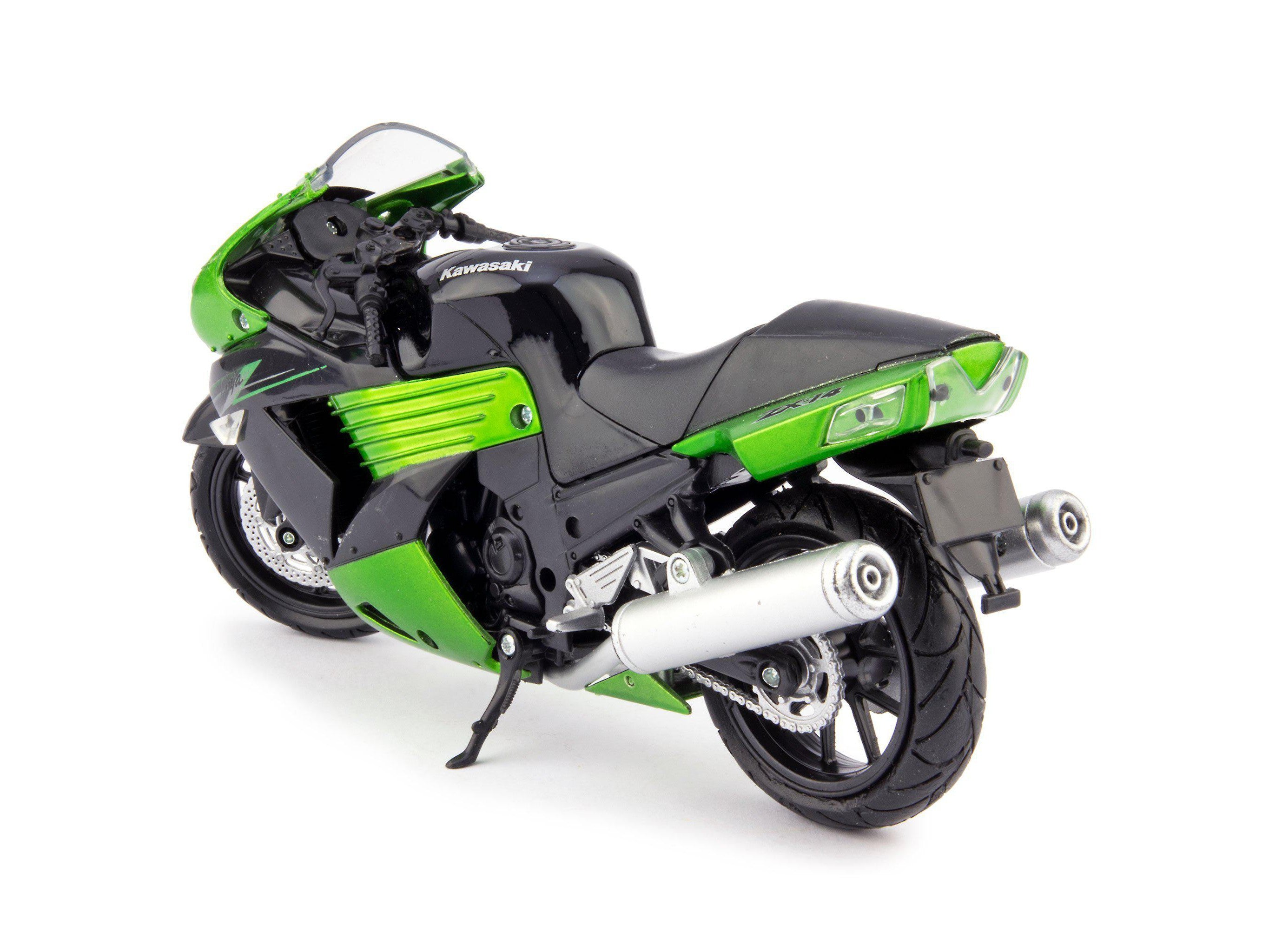 Kawasaki ZX-14 Diecast Model Motorcycle 2011 green - 1:12 Scale-NewRay-Diecast Model Centre