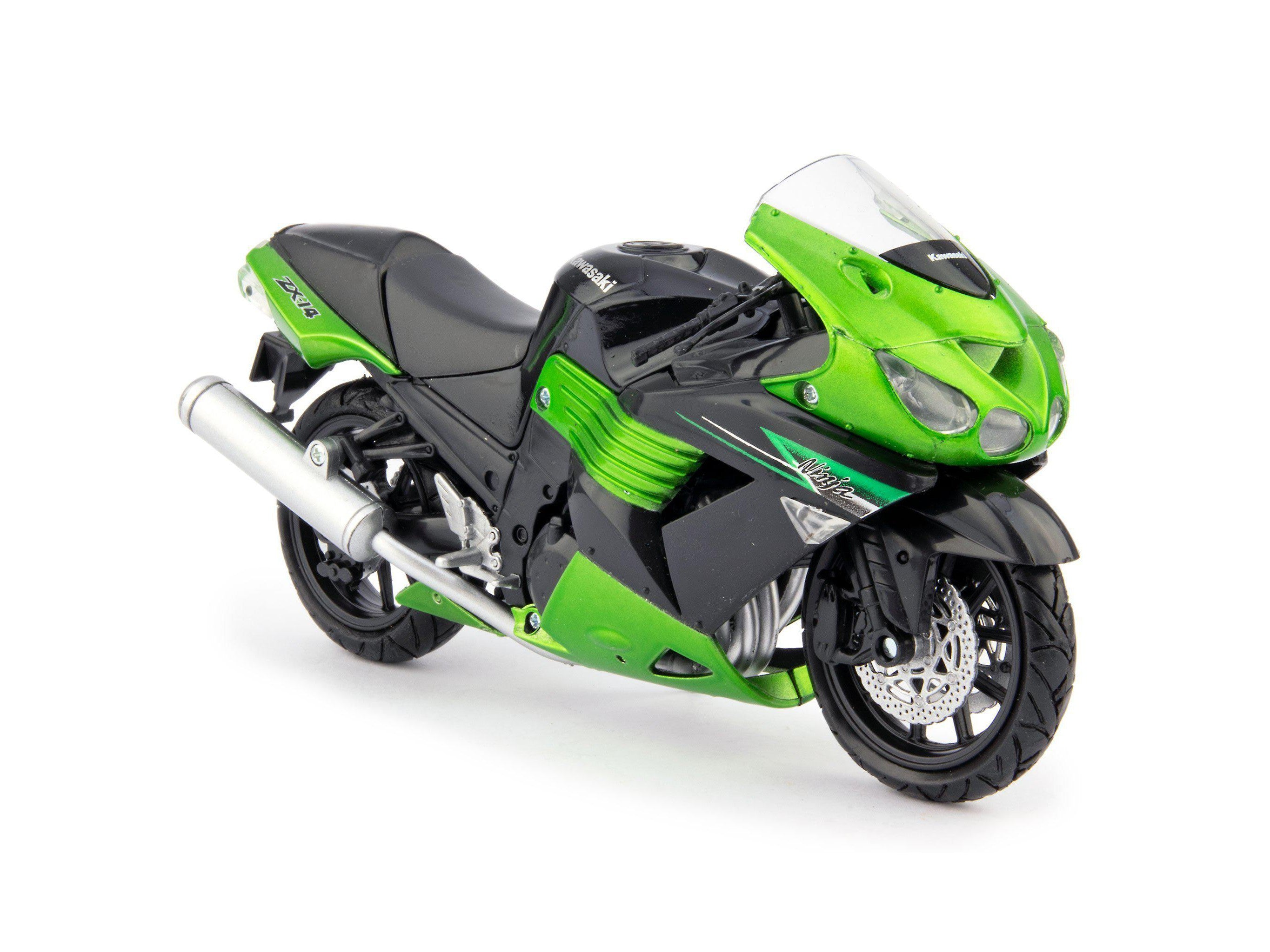 Kawasaki ZX-14 Diecast Model Motorcycle 2011 green - 1:12 Scale-NewRay-Diecast Model Centre