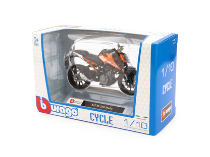 KTM 250 Duke Diecast Model Motorcycle orange - 1:18 Scale-Bburago-Diecast Model Centre