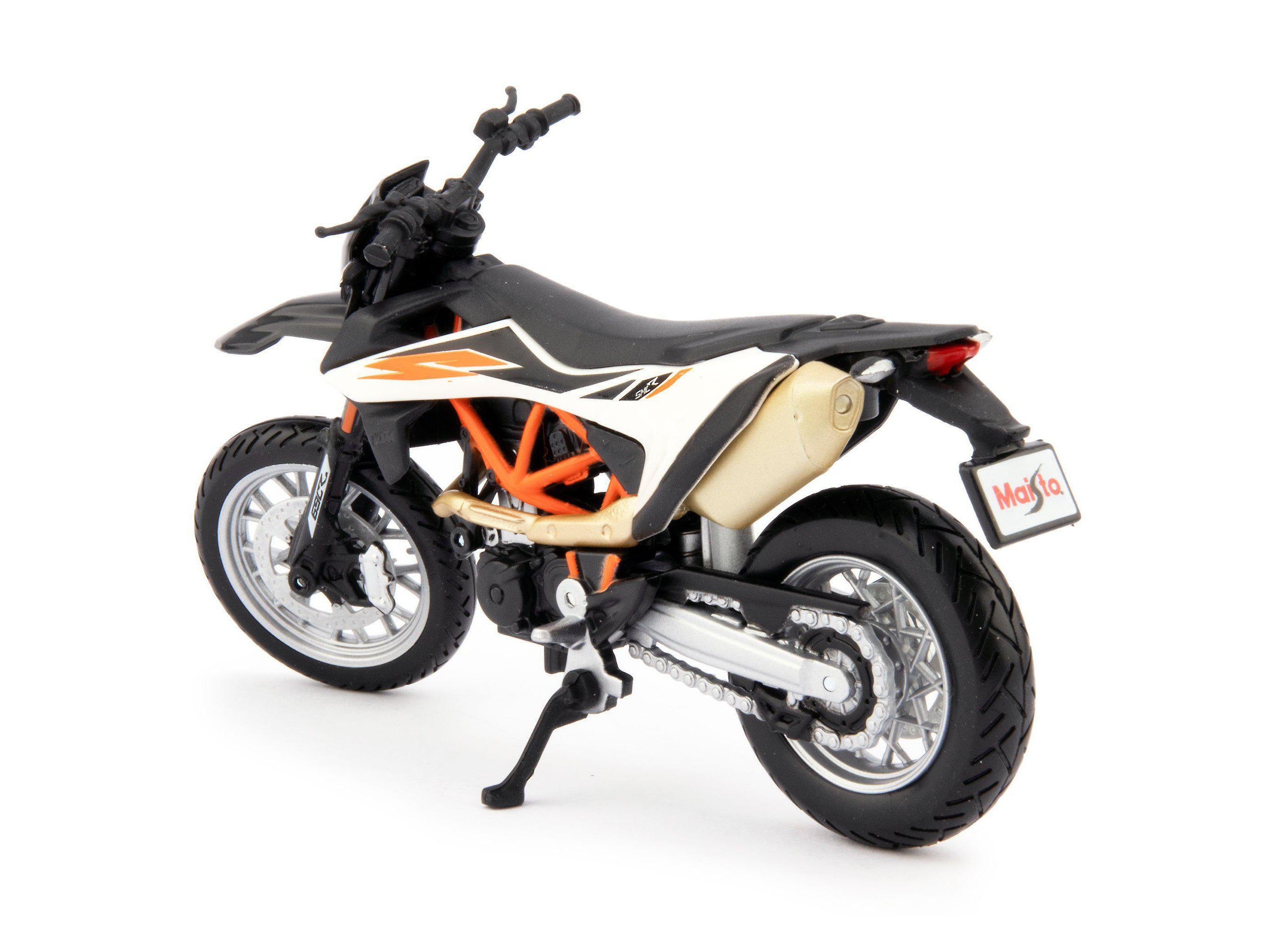 KTM 690 SMC R Diecast Model Motorcycle white - 1:18 scale-Maisto-Diecast Model Centre